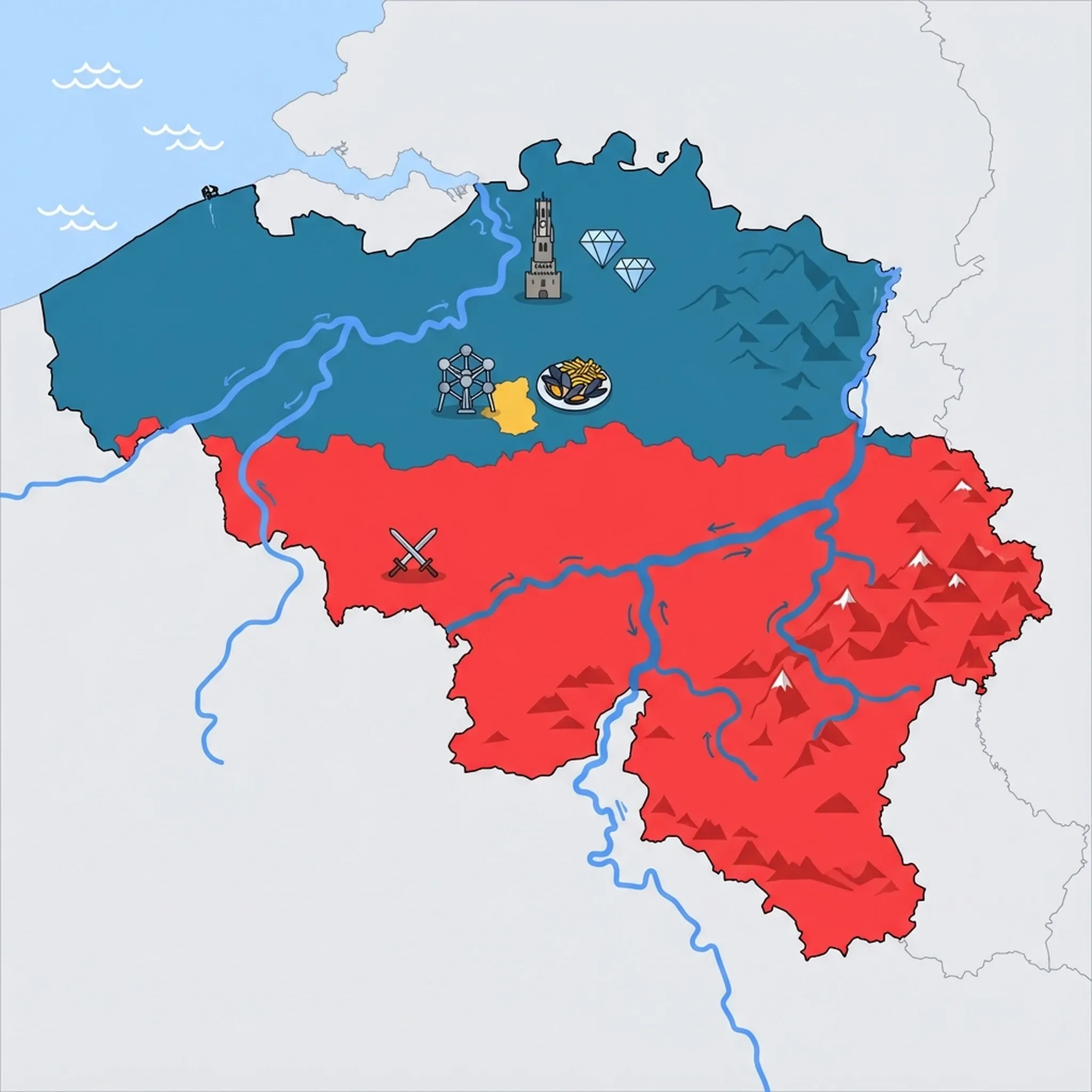 Map of Belgium