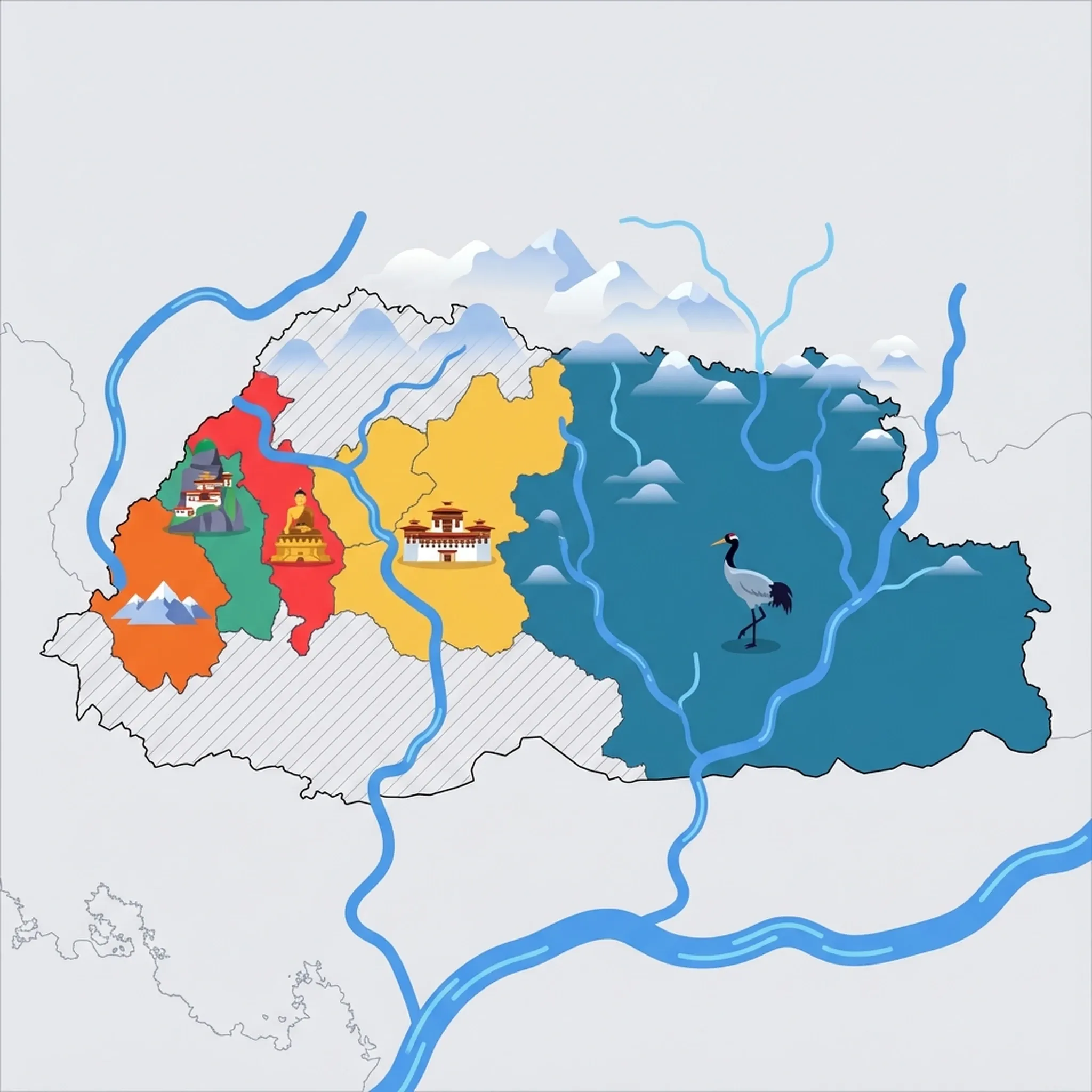 Map of Bhutan