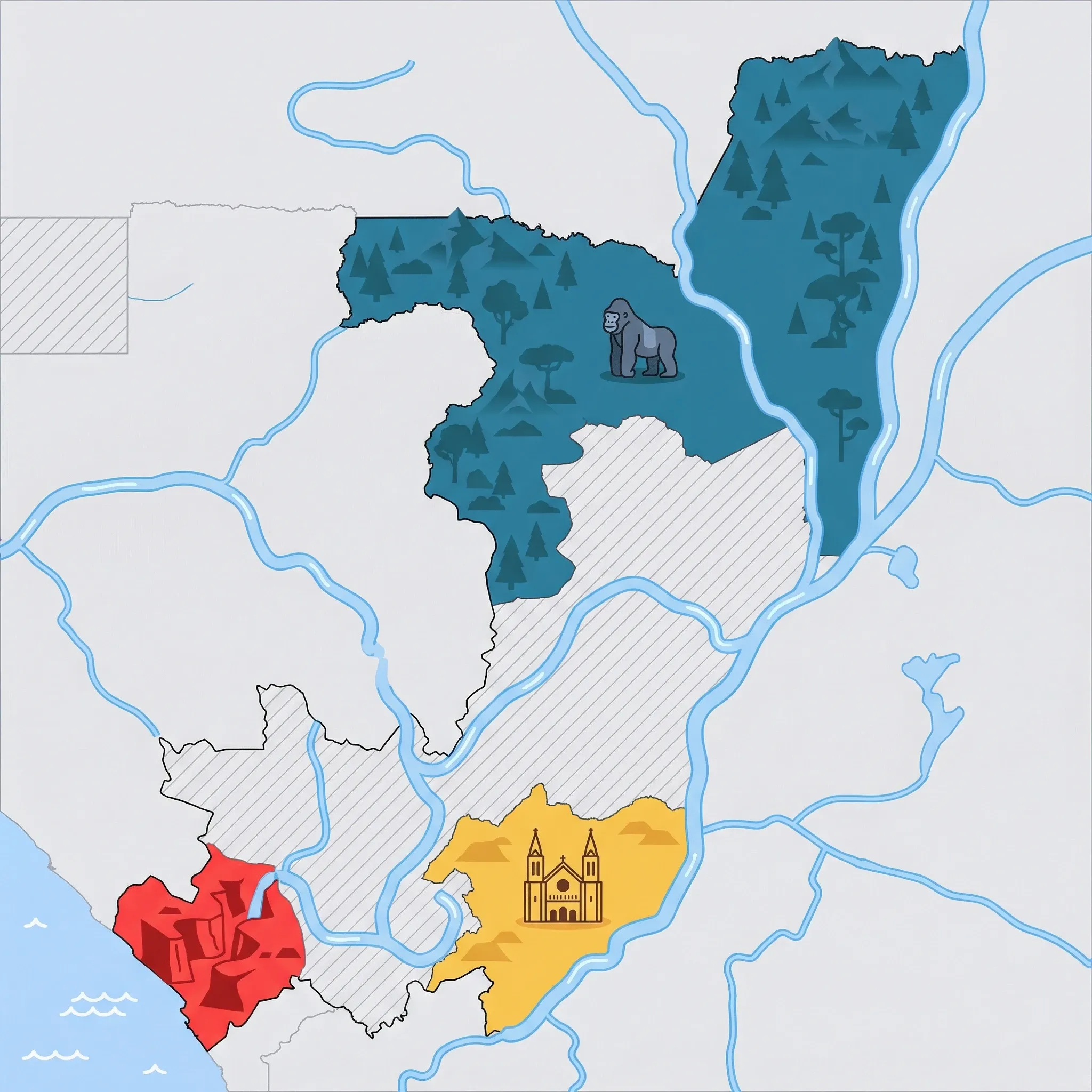 Map of Republic of the Congo