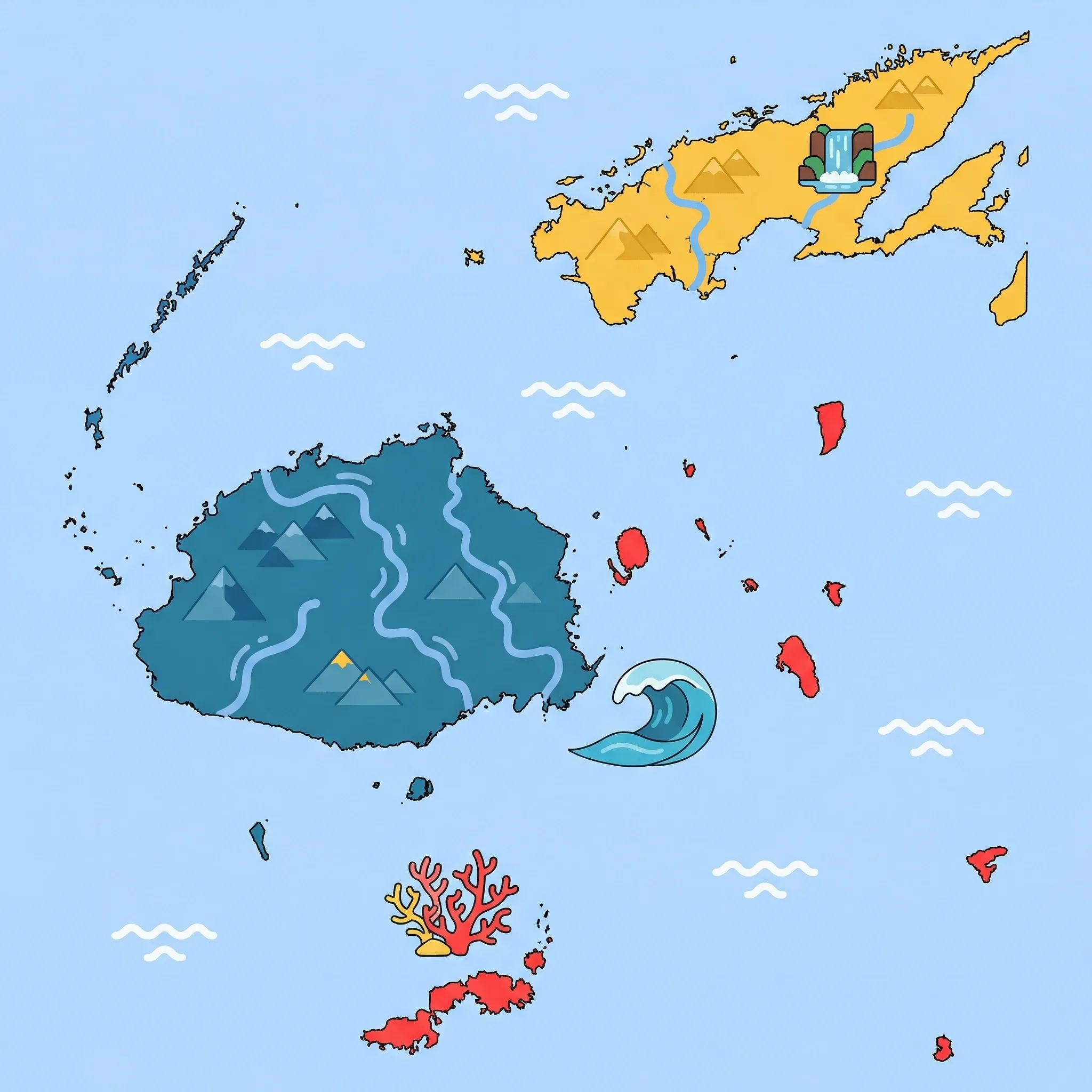 Map of Fiji
