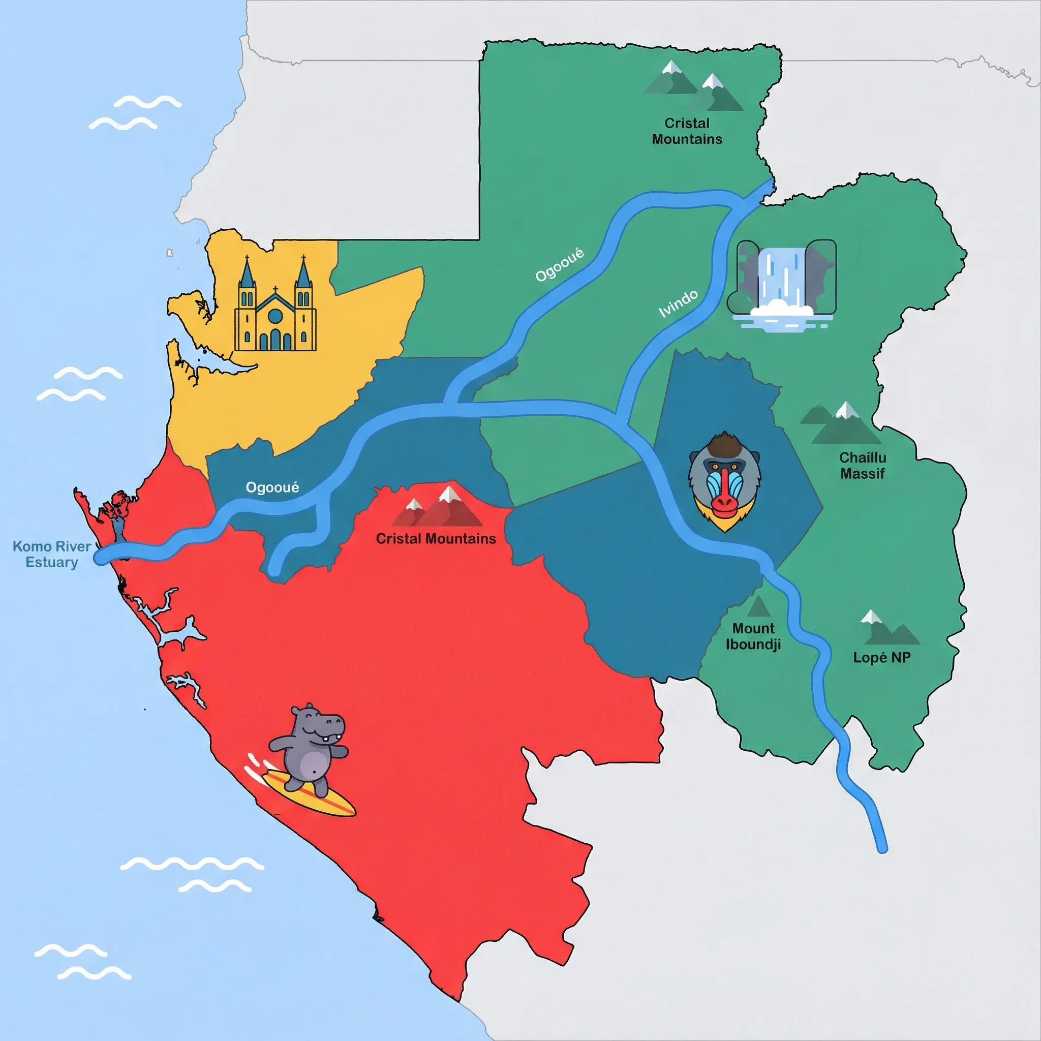 Map of Gabon