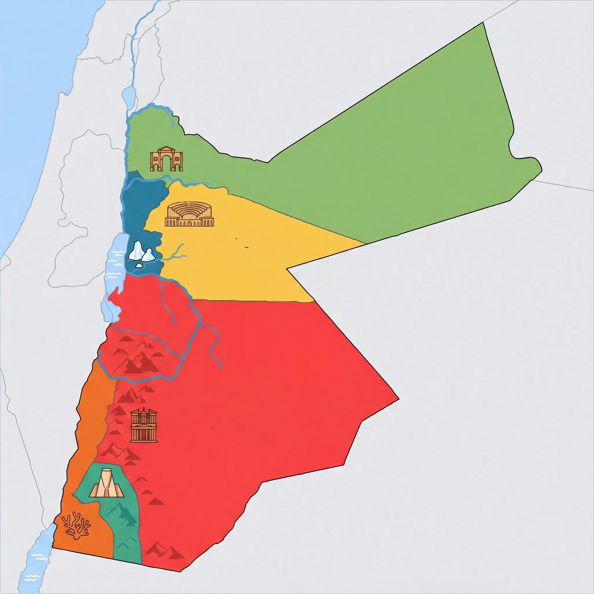 Map of Jordan