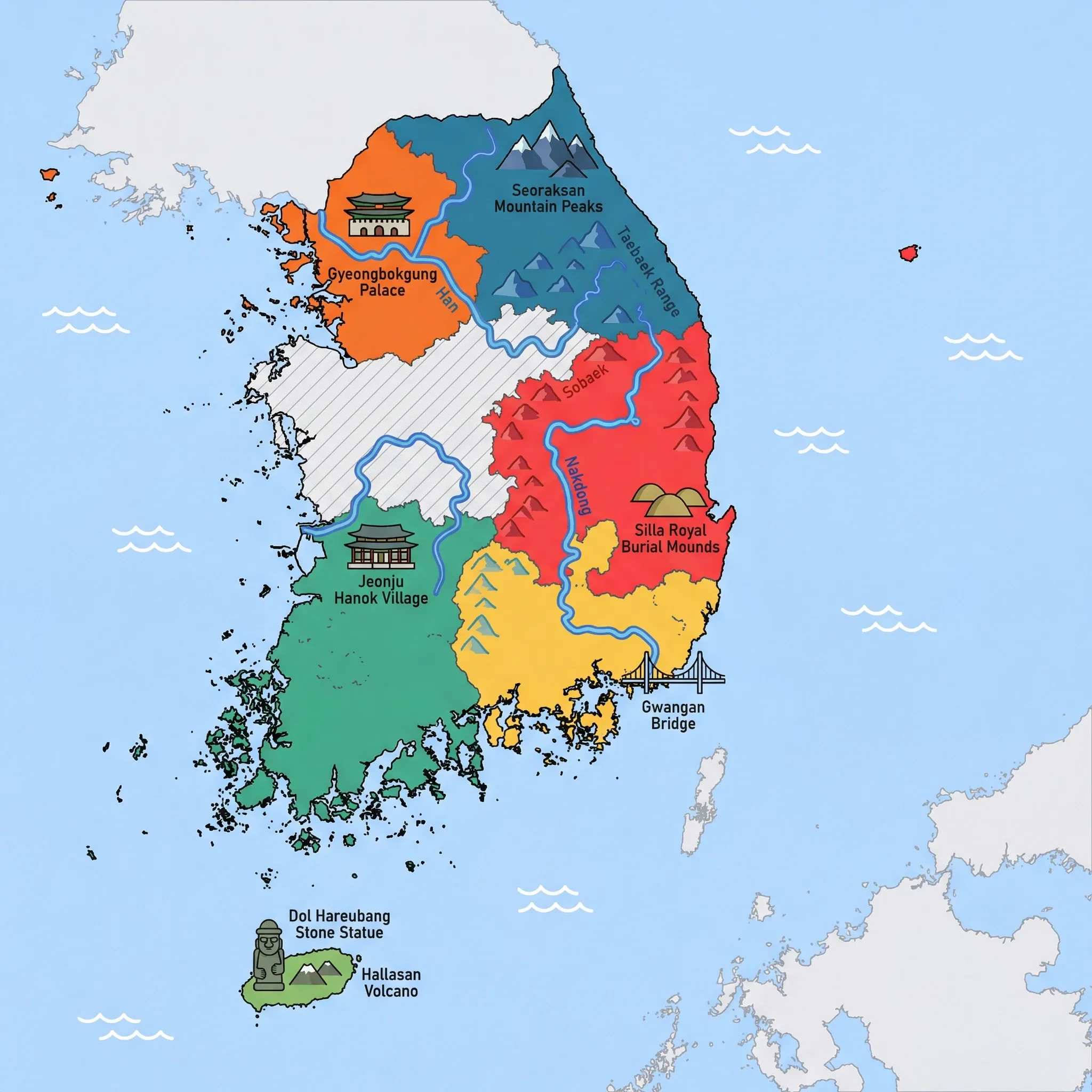 Map of South Korea