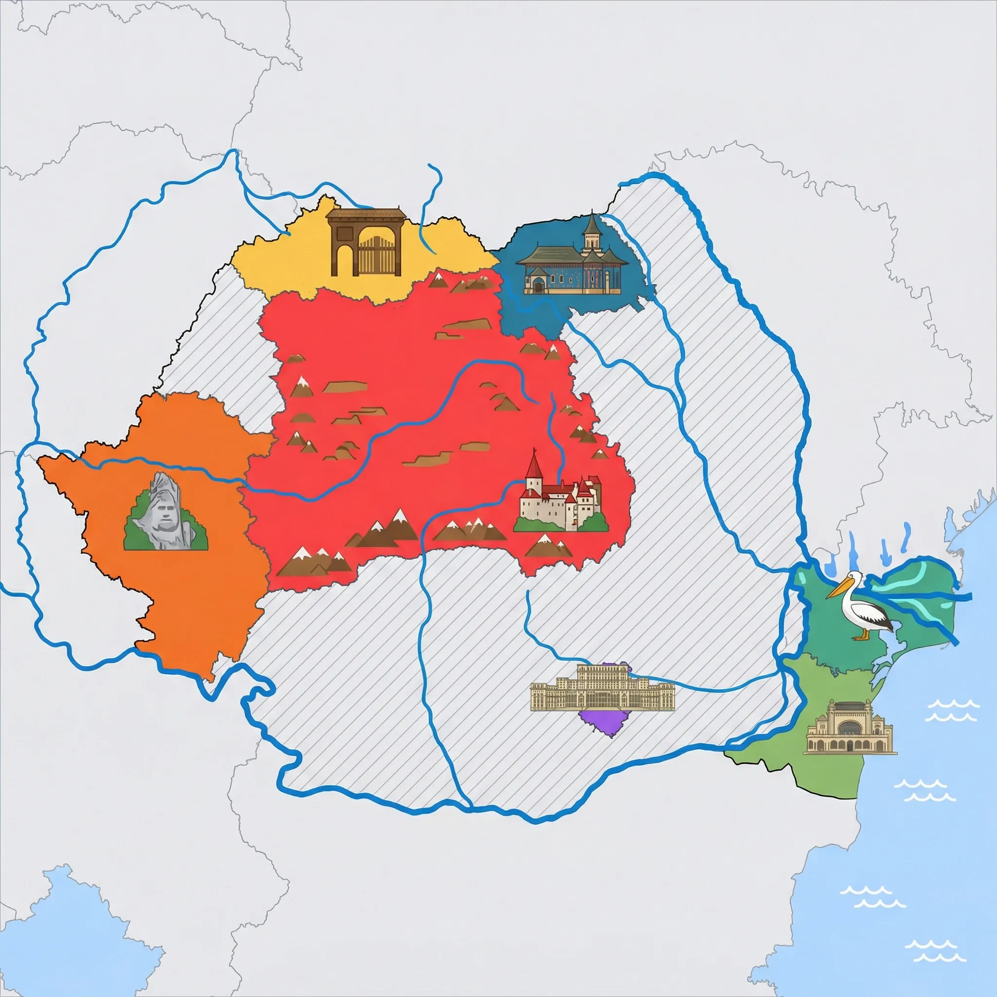 Map of Romania