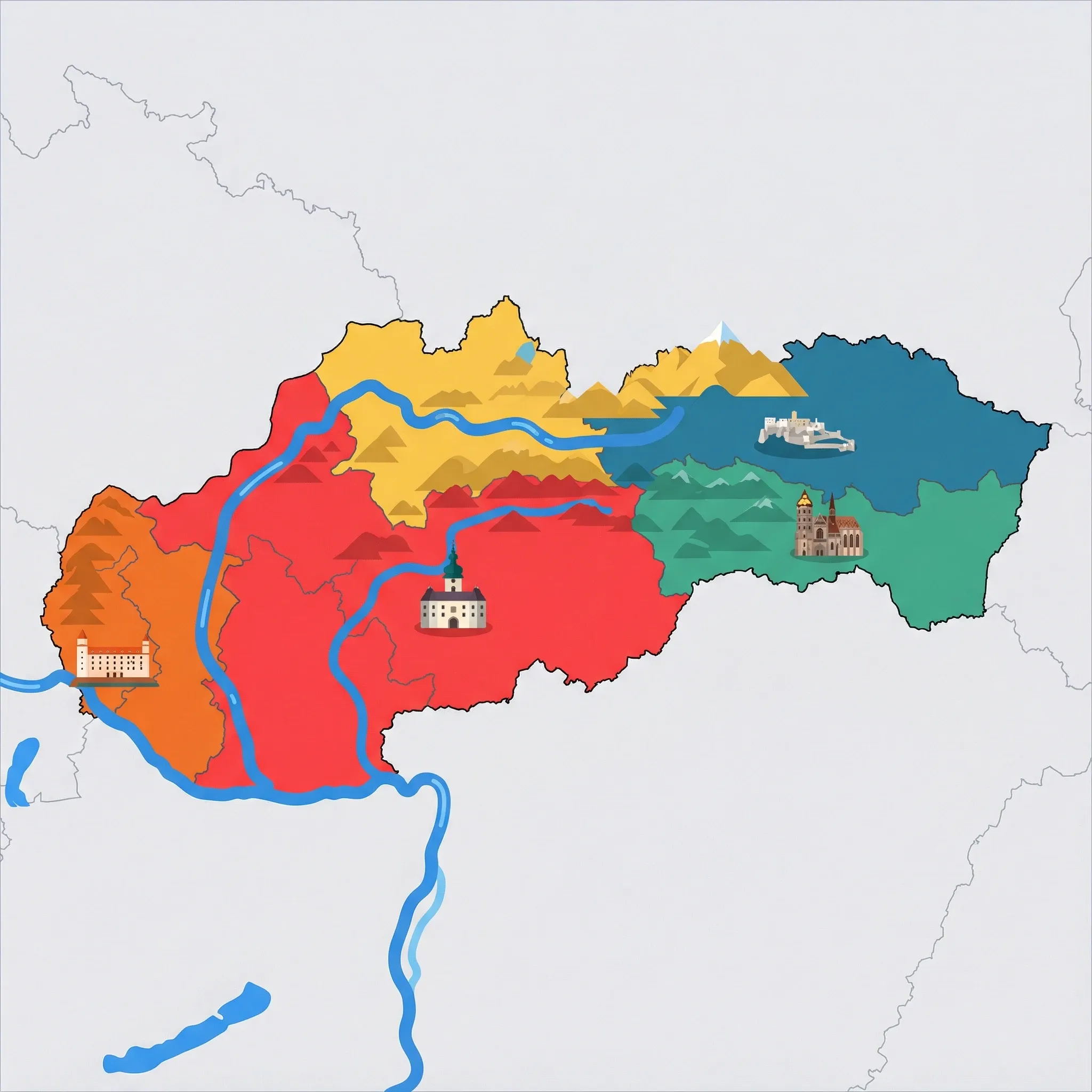 Map of Slovakia