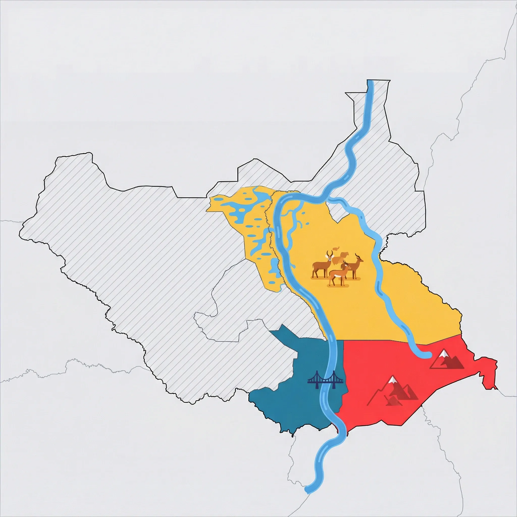 Map of South Sudan