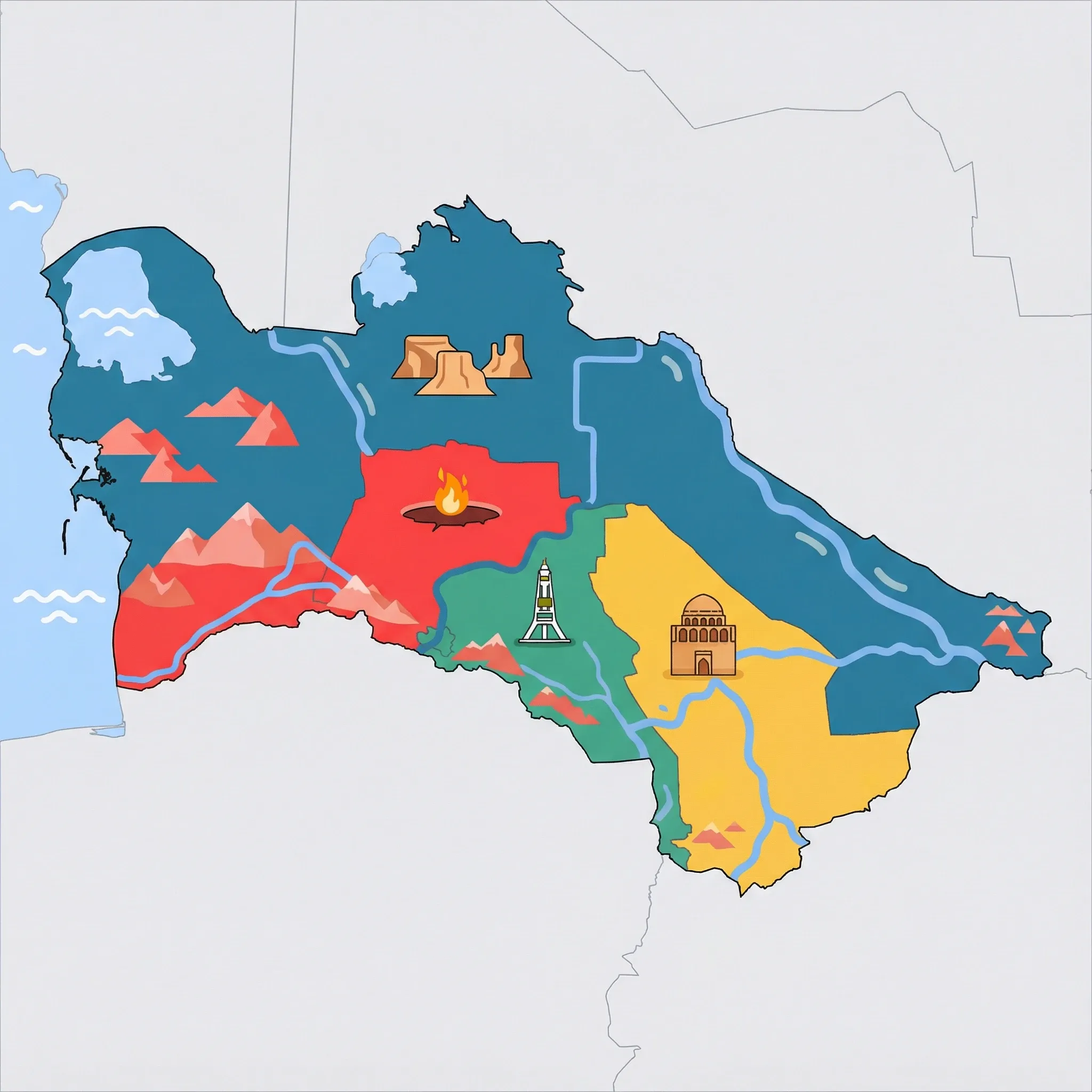 Map of Turkmenistan
